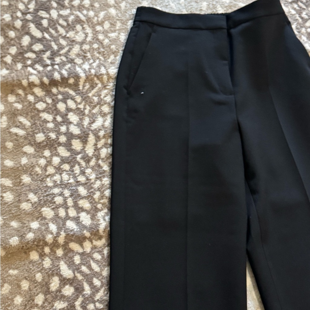 Zara Black Wide-Leg Pants - Picture 2 of 6